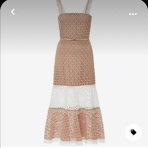 Gorgeous Alexis Erin fit-and-flare dress with lace detailings.